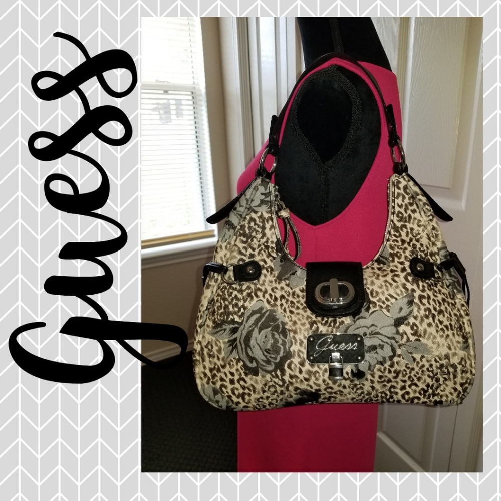 Gorgeous Floral❓Guess Shoulder Bag EUC w/Dust-bag
